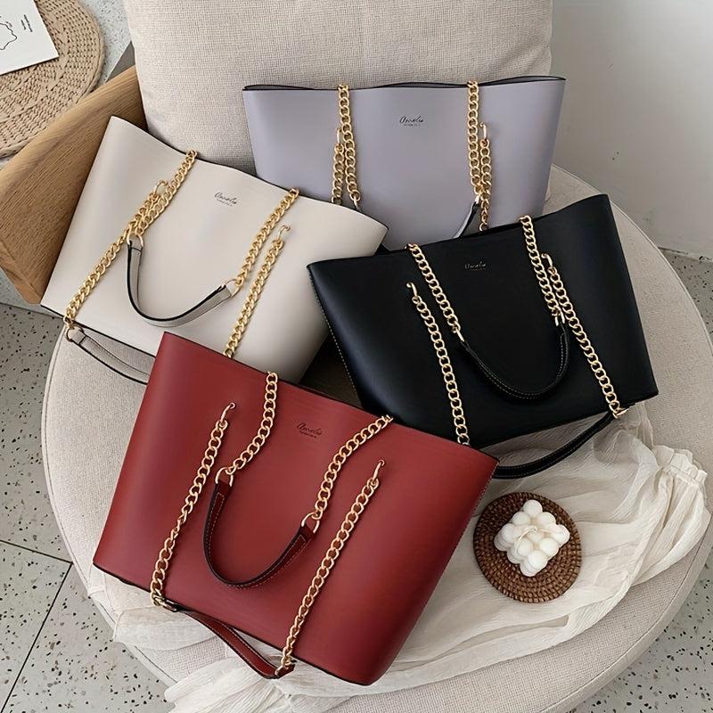 Minimalist Large Capacity Tote Bag Classic Shoulder Handbag
