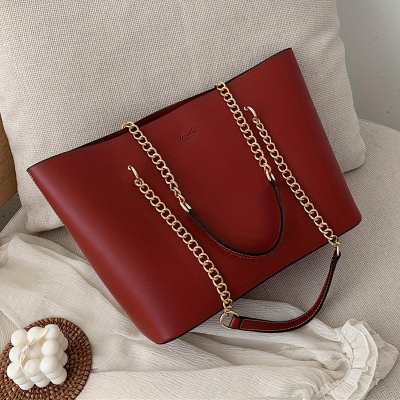 Minimalist Large Capacity Tote Bag Classic Shoulder Handbag