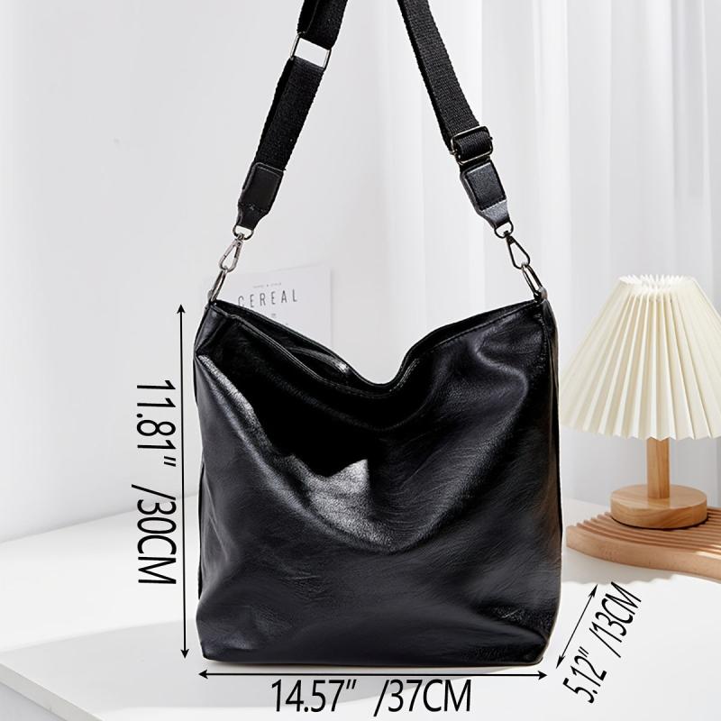 Shoulder Bag Women's Solid Faux Leather Crossbody Bag