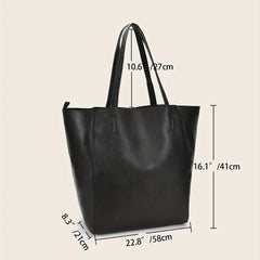 Large Capacity Plain Tote Bag Multiway Shoulder Bag for School Travel