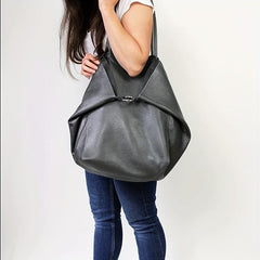 Large Capacity Plain Tote Bag Multiway Shoulder Bag for School Travel