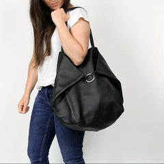 Large Capacity Plain Tote Bag Multiway Shoulder Bag for School Travel
