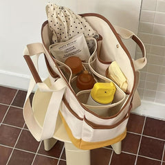 Large Capacity Canvas Tote Bag for Mom with Pockets