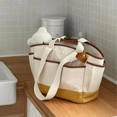 Large Capacity Canvas Tote Bag for Mom with Pockets