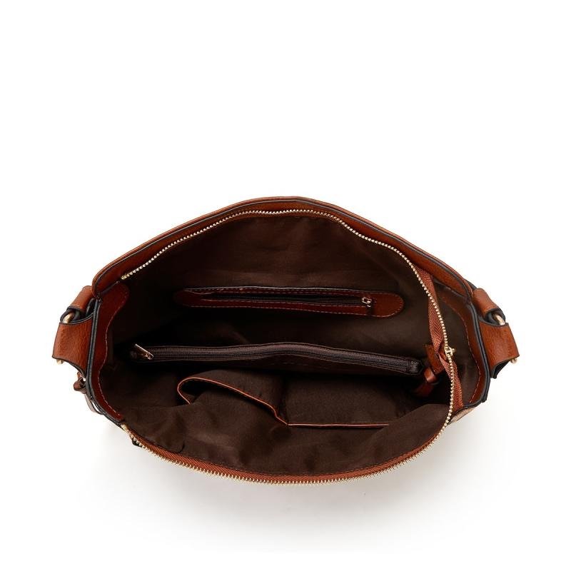 Vintage Large Capacity Hobo Bag PU Satchel Tote