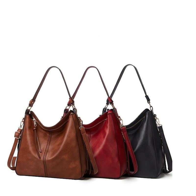 Vintage Large Capacity Hobo Bag PU Satchel Tote