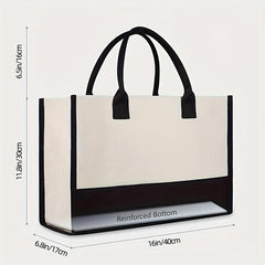 Initial Letters Canvas Tote Bag Wedding Party Gift Handbag Large Capacity