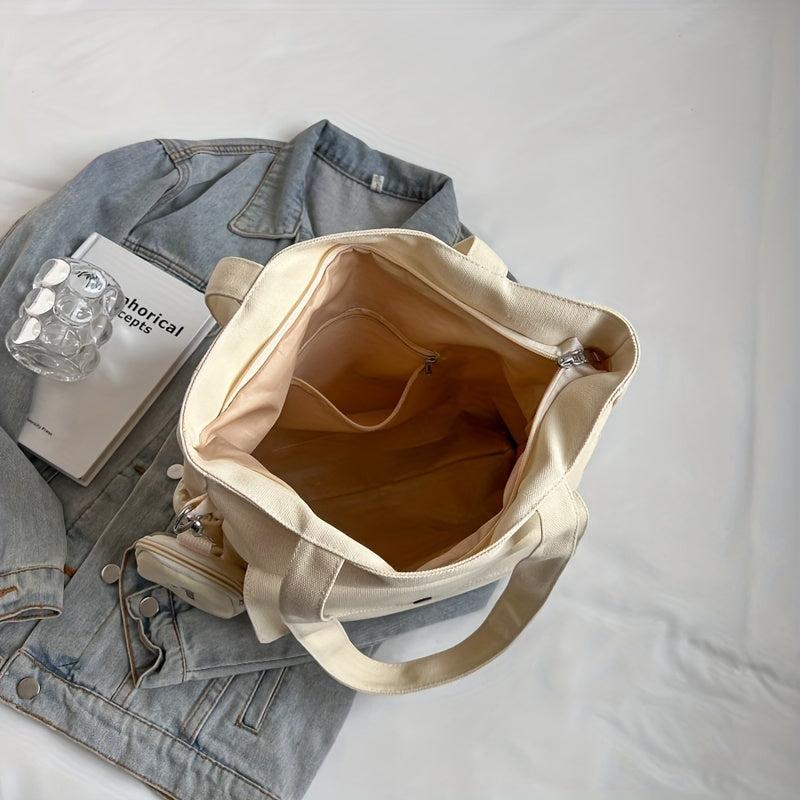 Casual Tote Shoulder Bag Lightweight Handbag with Mini Purse