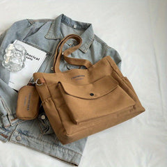 Casual Tote Shoulder Bag Lightweight Handbag with Mini Purse