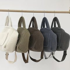 Fashionable Furry Plushy Bag Casual Tote Shoulder Bag For Winter