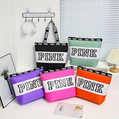 Pink Tote Bag for Women Lightweight Waterproof Shoulder Bag
