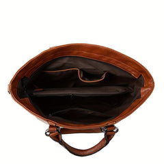 Classic Vintage PU Leather Women's Tote Handbag Work Shoulder Crossbody Bag