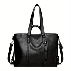 Classic Vintage PU Leather Women's Tote Handbag Work Shoulder Crossbody Bag