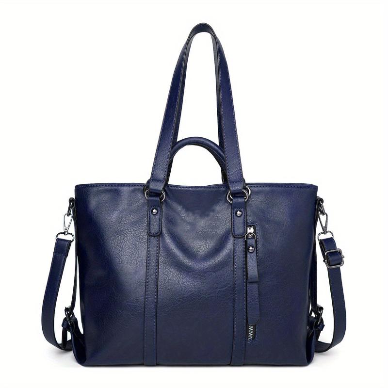 Classic Vintage PU Leather Women's Tote Handbag Work Shoulder Crossbody Bag