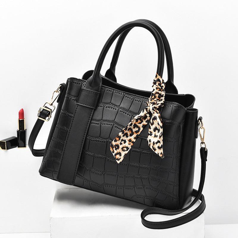Stone Embossed Crossbody Bag Women's Satchel Purses