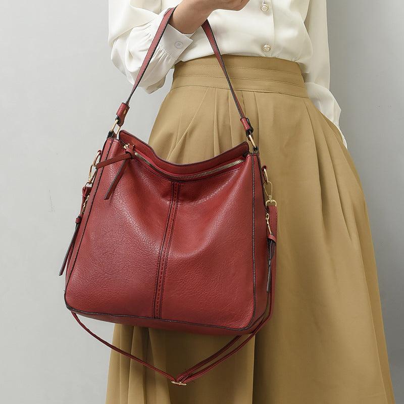 Minimalist Solid Hobo Bag Classic Shoulder Bag Women's Tote Bag