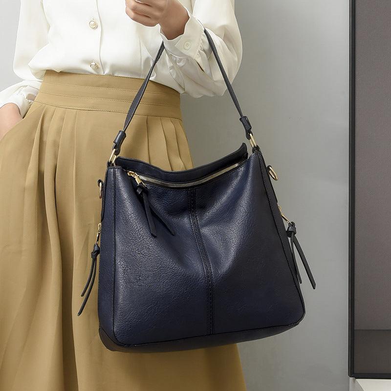 Minimalist Solid Hobo Bag Classic Shoulder Bag Women's Tote Bag