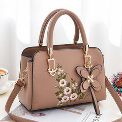 Floral Embroidery Tote Bag Large Capacity Casual Romantic Handbag