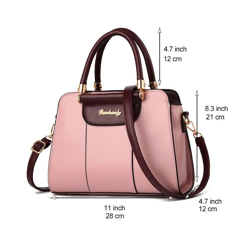 Women's Classic Tote Shoulder Bag Faux Leather Handbag