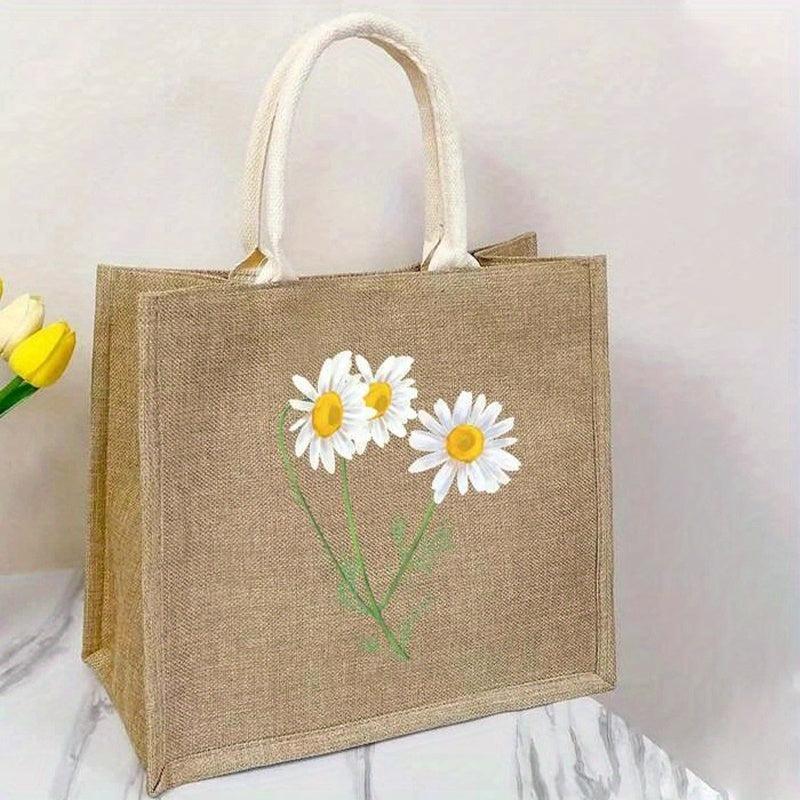 Summer Beach Tote Bag Reusable Grocery Shopping Bag Lightweight Storage Handbags