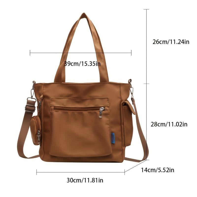 Casual Nylon Tote Bag with Coin Purse Large Capacity Crossbody Bag