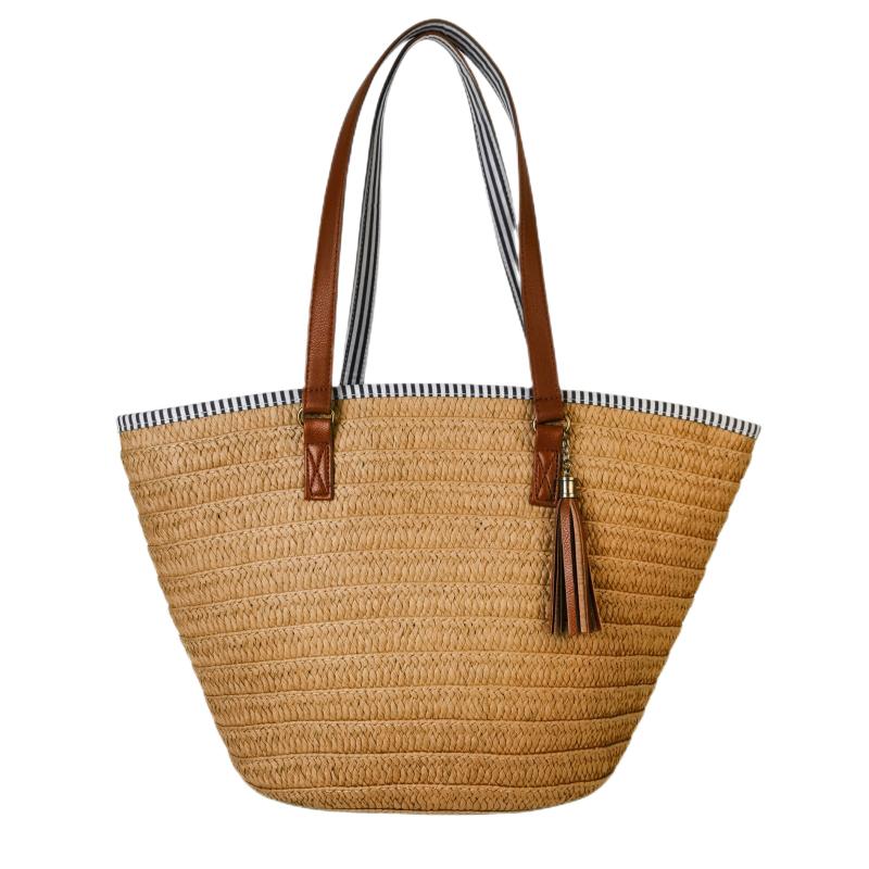 Straw Woven Beach Bag Tote Boho Style Shoulder Bag