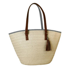 Straw Woven Beach Bag Tote Boho Style Shoulder Bag