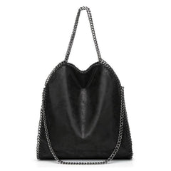 Women's Minimalist Shoulder Bag Large Capacity Handbag Chain Tote Bag