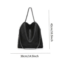Women's Minimalist Shoulder Bag Large Capacity Handbag Chain Tote Bag