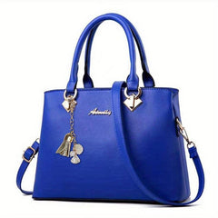 Letter Decor Large Tote Bag Crossbody Handbag
