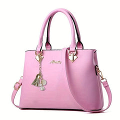 Letter Decor Large Tote Bag Crossbody Handbag