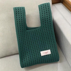 Minimalist Knitted Hollow Bag Solid Crochet Bag