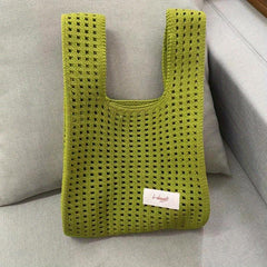 Minimalist Knitted Hollow Bag Solid Crochet Bag