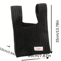 Minimalist Knitted Hollow Bag Solid Crochet Bag