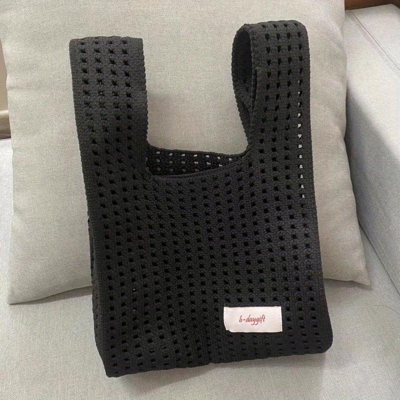 Minimalist Knitted Hollow Bag Solid Crochet Bag