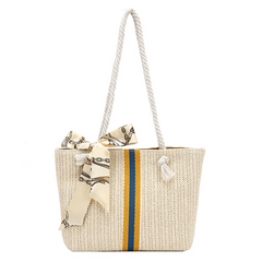 Large Capacity Straw Woven Beach Bag for Travel & Work