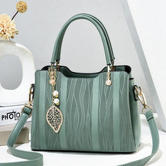 Wave Stripes Handbags Office Satchel Purse Crossbody Bag