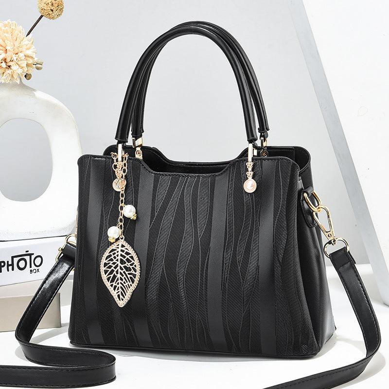 Wave Stripes Handbags Office Satchel Purse Crossbody Bag