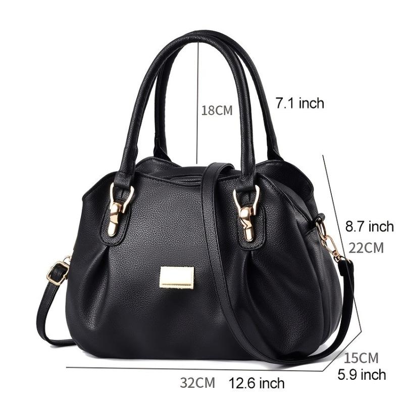 Women's Large Capacity Satchel Bag Faux Leather Shoulder Bag