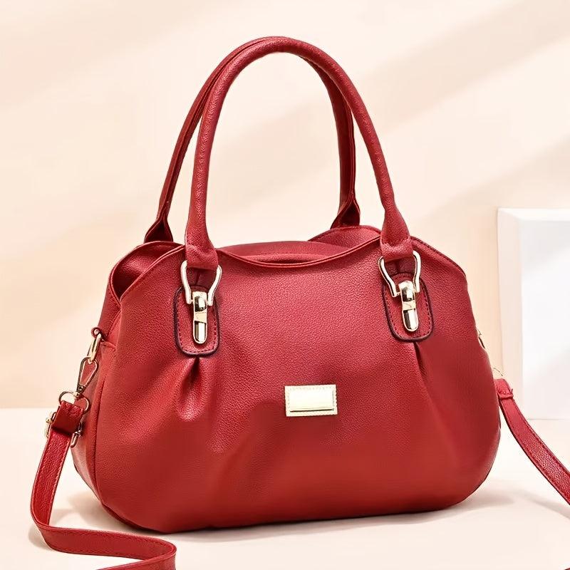 Women's Large Capacity Satchel Bag Faux Leather Shoulder Bag