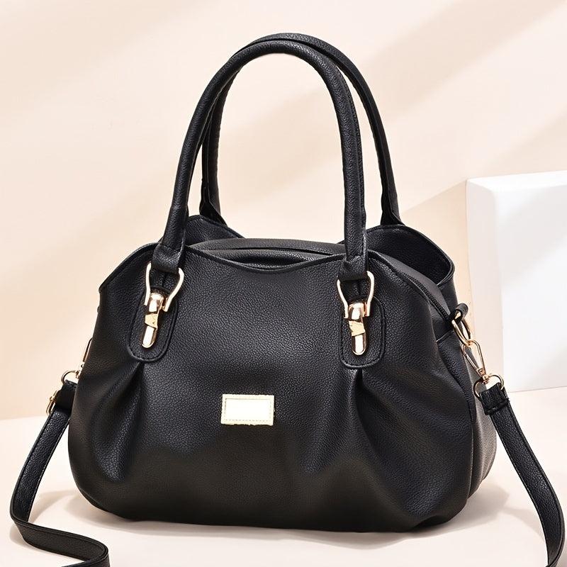 Women's Large Capacity Satchel Bag Faux Leather Shoulder Bag