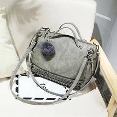 Studded Decor Tote Bag Faux Leather Shoulder Bag Women's Zipper Purse