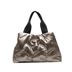 Quilted Detail Tote Bag Double Handle Bag Women's Stylish Handbag
