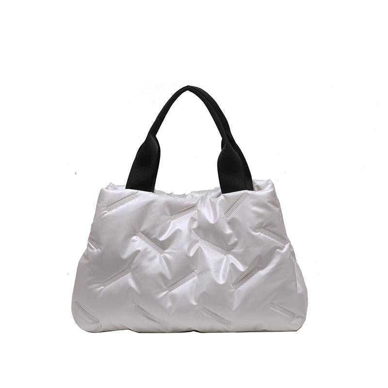 Quilted Detail Tote Bag Double Handle Bag Women's Stylish Handbag