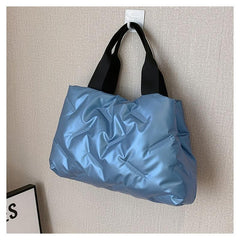 Quilted Detail Tote Bag Double Handle Bag Women's Stylish Handbag