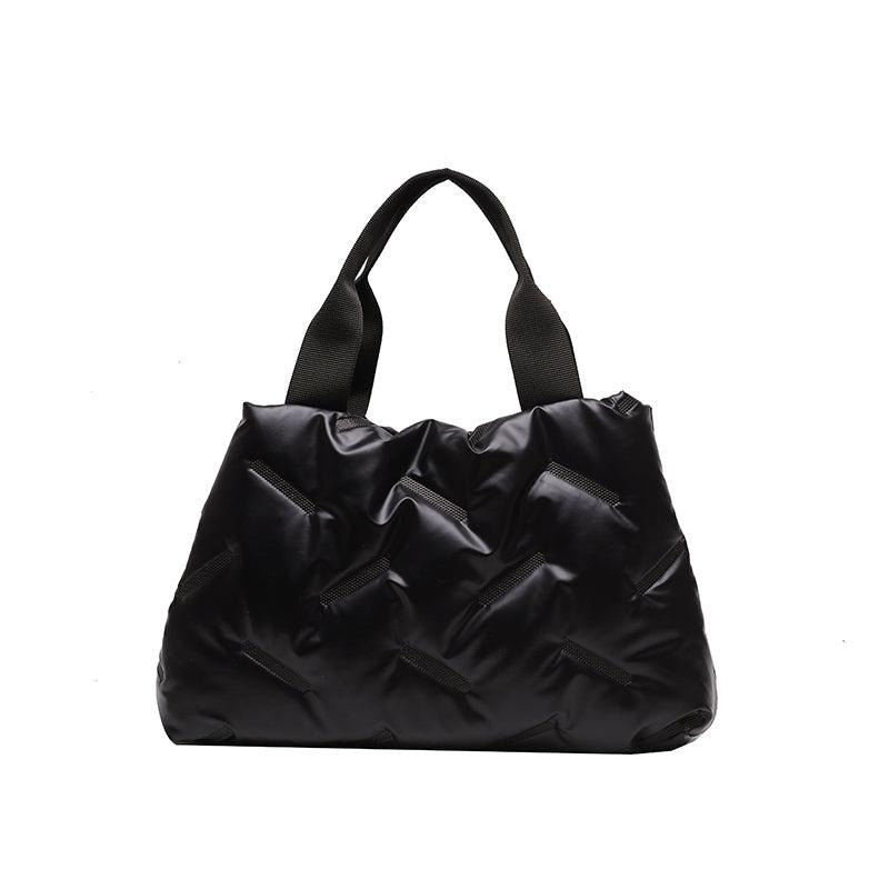 Quilted Detail Tote Bag Double Handle Bag Women's Stylish Handbag