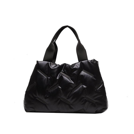 Quilted Detail Tote Bag Double Handle Bag Women's Stylish Handbag