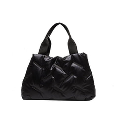 Quilted Detail Tote Bag Double Handle Bag Women's Stylish Handbag