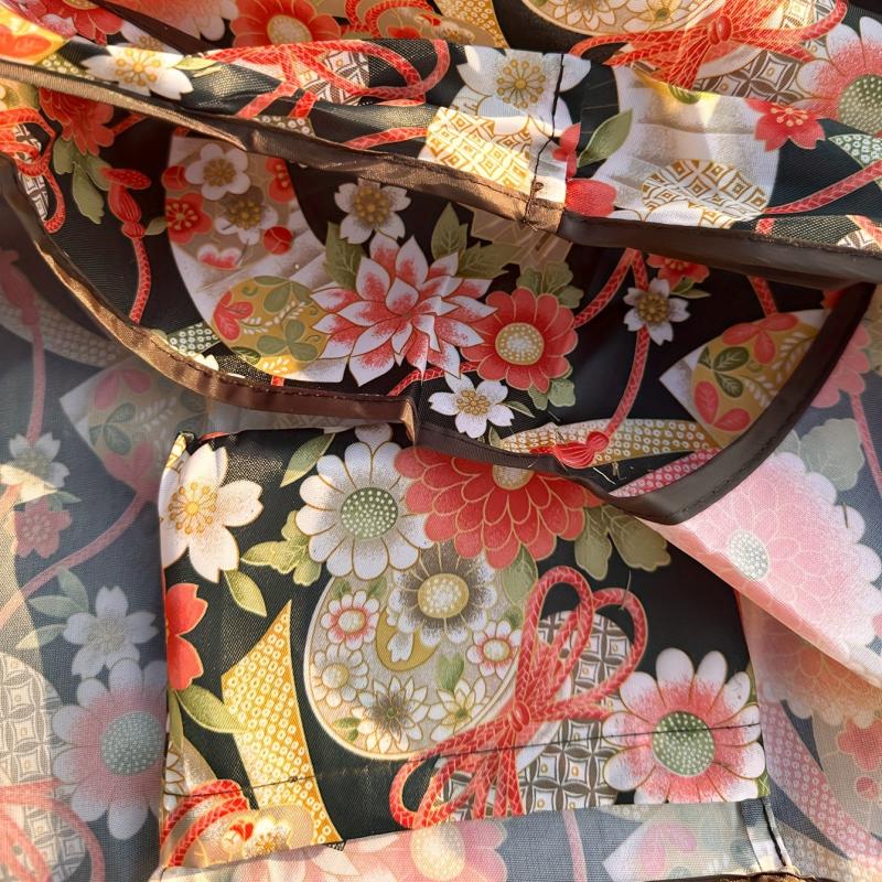 Japanese Style Foldable Lightweight Tote Bag Nylon Large Capacity Shopping Bag