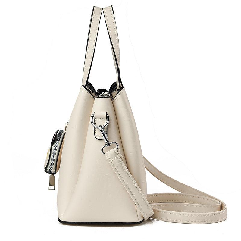 Classic Tote Satchel Bag Minimalist Shoulder Bag With Mini Purse